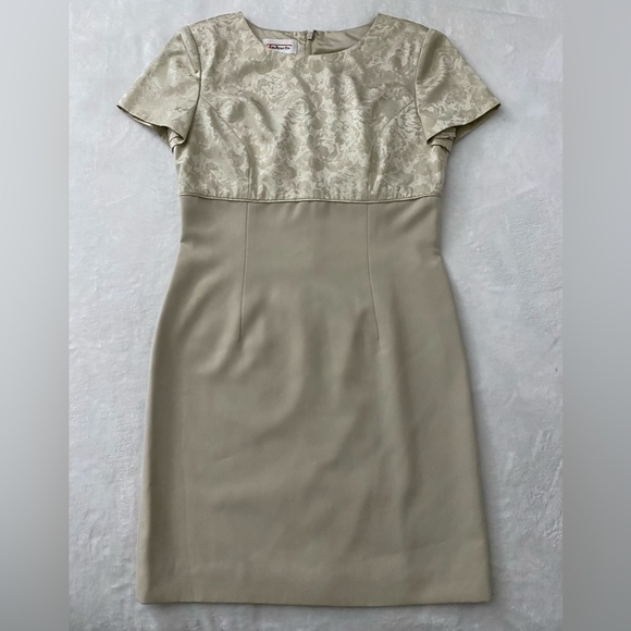 TALBOTS 100% Silk Short Sleeve Sheath Dress Size 8 - Picture 1 of 5